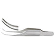 MILTEX GILL (Chandler) Iris Forceps, 3" (7.6 cm), fine cross serrated tips, 0.6 mm wide. MPN: 18-825