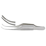 MILTEX GILL (Chandler) Iris Forceps, 3" (7.6 cm), fine cross serrated tips, 0.6 mm wide. MPN: 18-825