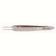 MILTEX BONN Micro Suturing Forceps, 2-3/4" (7 cm), 1 X 2 teeth, 0.12 mm, tying platform. MPN: 18-835
