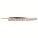 MILTEX BONN Micro Suturing Forceps, 2-3/4" (7 cm), 1 X 2 teeth, 0.12 mm, tying platform. MPN: 18-835