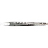 MILTEX BONN Micro Suturing Forceps, 3-3/4" (9.5 cm), 1 X 2 teeth, 0.12 mm, tying platform. MPN: 18-836