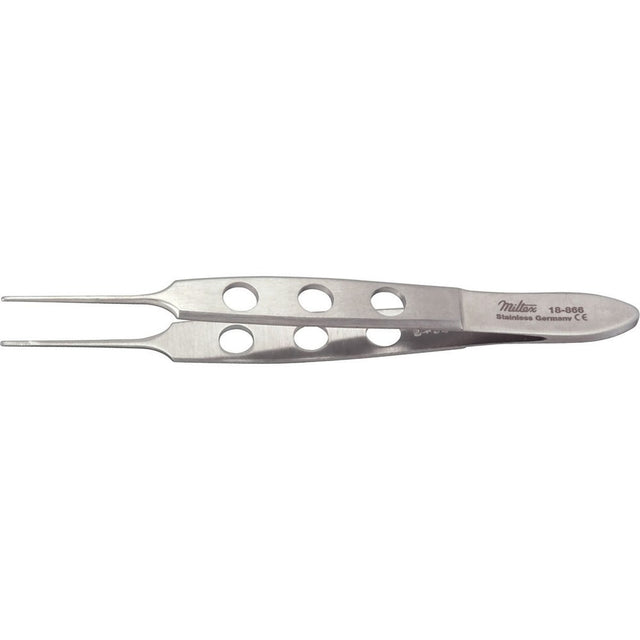 MILTEX BISHOP-HARMON Dressing Forceps, 3-3/8" (8.6 cm), fine cross serrated tips 0.5 mm wide. MPN: 18-866