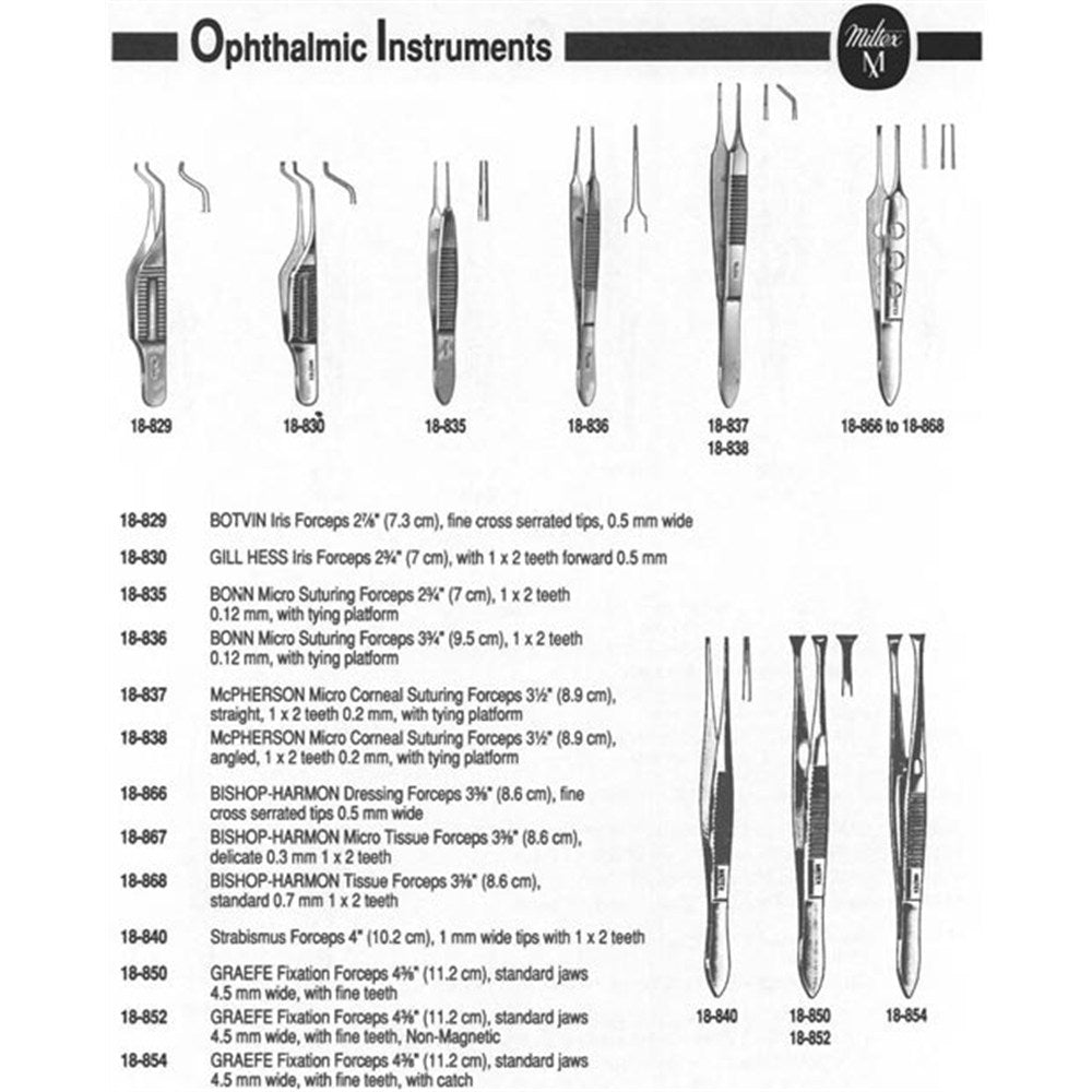 MILTEX BISHOP-HARMON Dressing Forceps, 3-3/8" (8.6 cm), fine cross serrated tips 0.5 mm wide. MPN: 18-866 - Image 3