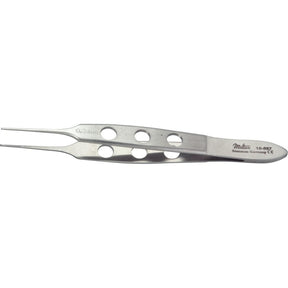 MILTEX BISHOP-HARMON Micro Tissue Forceps, 3-3/8" (85.5mm), delicate, 1 X 2 teeth, 0.35mm wide at tip. MPN: 18-867