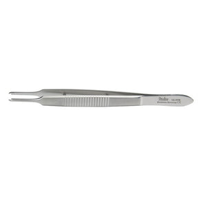 MILTEX CASTROVIEJO (Alvin) Fixation Forceps, 3-3/4" (9.5 cm), straight, 1 X 1 curved teeth extending beyond each other. MPN: 18-876
