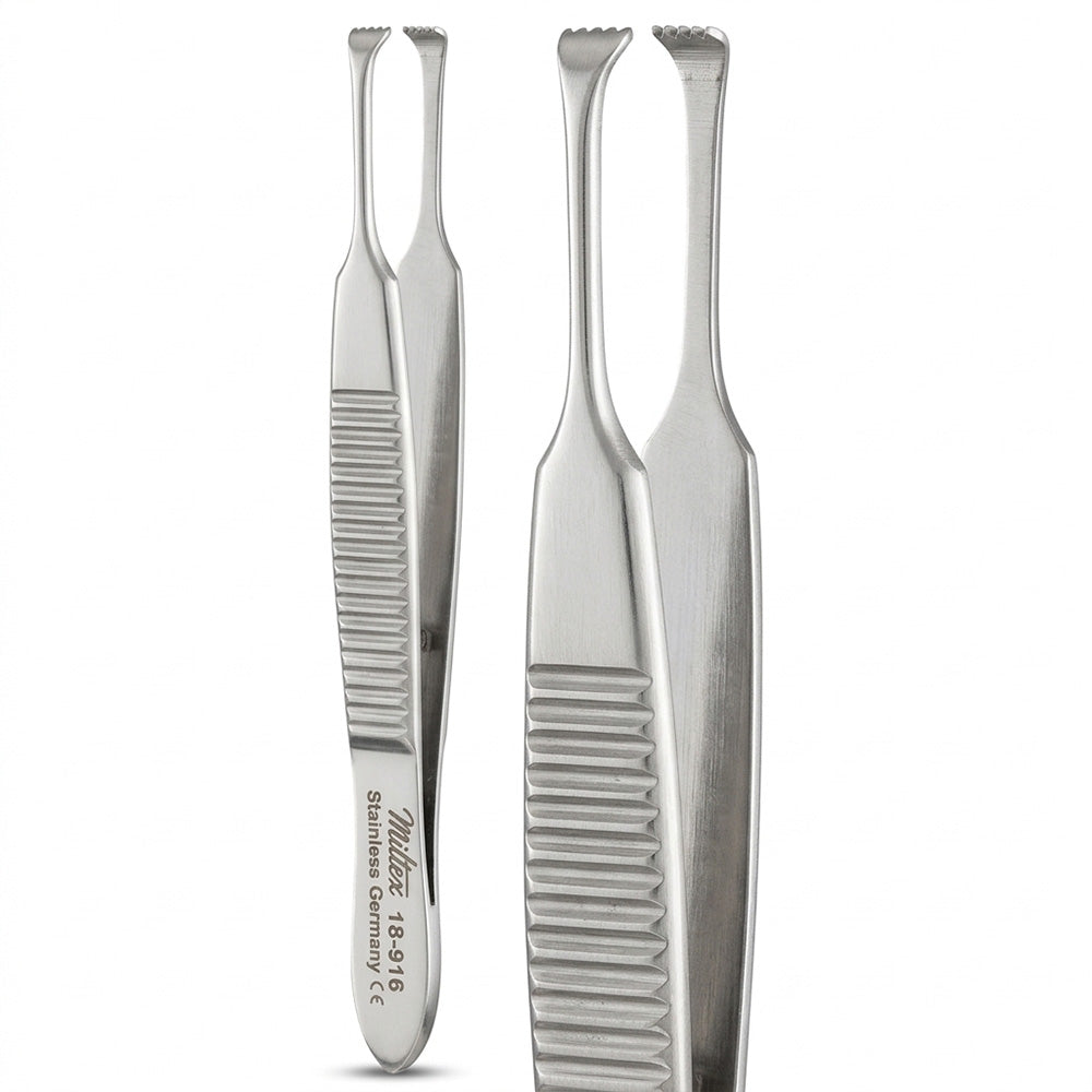 MILTEX HARMON Fixation Forceps, 3" (7.6 cm), delicate, 4 X 5 teeth, 2.5 mm wide jaws. MPN: 18-916