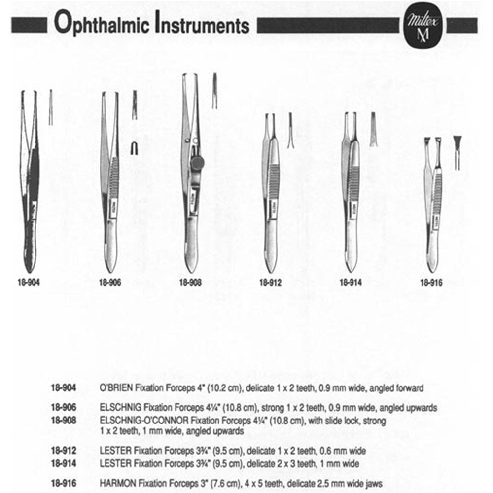 MILTEX HARMON Fixation Forceps, 3" (7.6 cm), delicate, 4 X 5 teeth, 2.5 mm wide jaws. MPN: 18-916 - Image 3