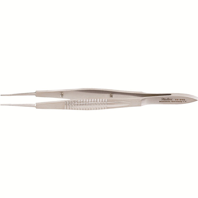 MILTEX HARMS Suturing Forceps, 4-1/8" (10.5 cm), straight, 0.6 mm wide handles, tying platform, 0.6 mm wide at tip. MPN: 18-946