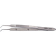 MILTEX MCPHERSON Micro Iris Suturing Forceps, 3-1/2" (8.9 cm), angled, smooth platform 0.3 X 5 mm, no teeth. MPN: 18-949