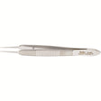 MILTEX CASTROVIEJO Suturing Forceps, 3-7/8“ (99mm), 1x2 0.3mm Teeth, with Tying Platform. MPN: 18-951