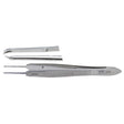 MILTEX CASTROVIEJO Suturing Forceps, 3-7/8" (99mm), 1x2 0.5mm Teeth, with Tying Platform. MPN: 18-952