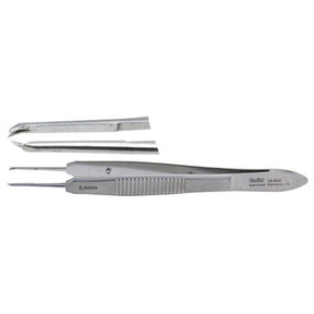 MILTEX CASTROVIEJO Suturing Forceps, 3-7/8" (99mm), 1x2 0.5mm Teeth, with Tying Platform. MPN: 18-952