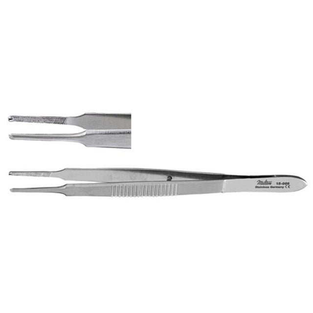 MILTEX MCCULLOUGH Suturing Forceps, 4" (10.2 cm), cross-serrated jaws 1.5 mm wide with 1 X 2 teeth. MPN: 18-966