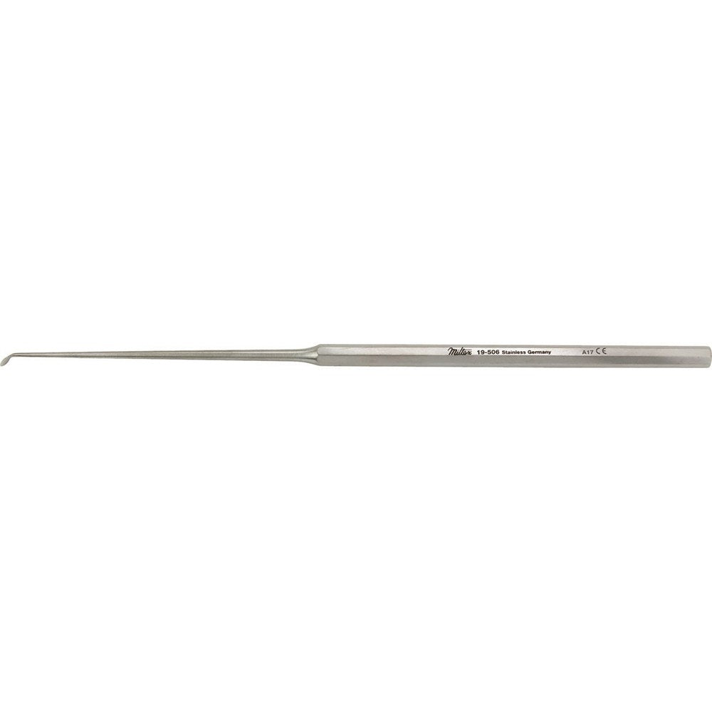 MILTEX ROSEN Knife Curette, 5-7/8" (150.5mm) Length, Large Blade, 2.6mm dimeter, angled up 45 degrees, octagonal handle. MPN: 19-506