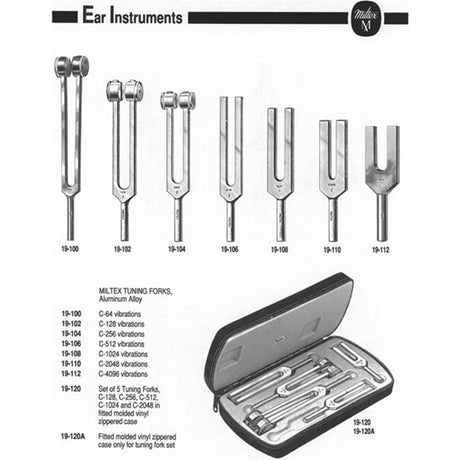 MILTEX Tuning Forks, Aluminum Alloy, C-512 Vibrations. MPN: 19-106 - Image 3
