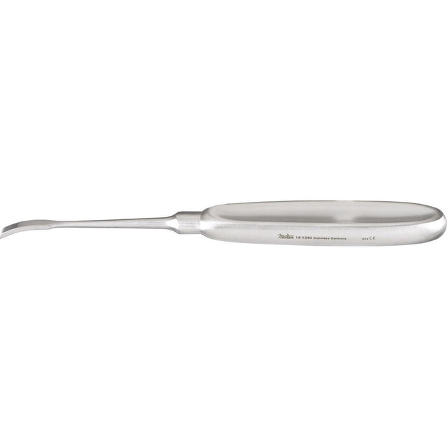 MILTEX LEMPERT Elevator, 7" (180mm), curved 4mm blade, heavy pattern. MPN: 19-1340