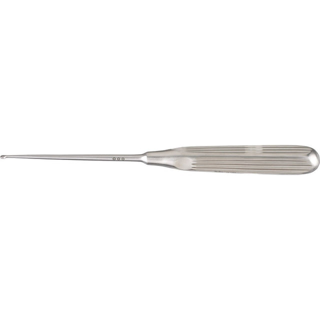 MILTEX LEMPERT Endaural Curette, 8-1/2" (215mm), Oval Cup, Size 000. MPN: 19-1354