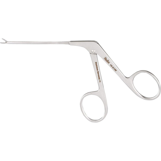 MILTEX HOUSE Strut Forceps, 2-3/4" (7 cm) shaft, smooth jaws, 0.8 mm wide. MPN: 19-2138