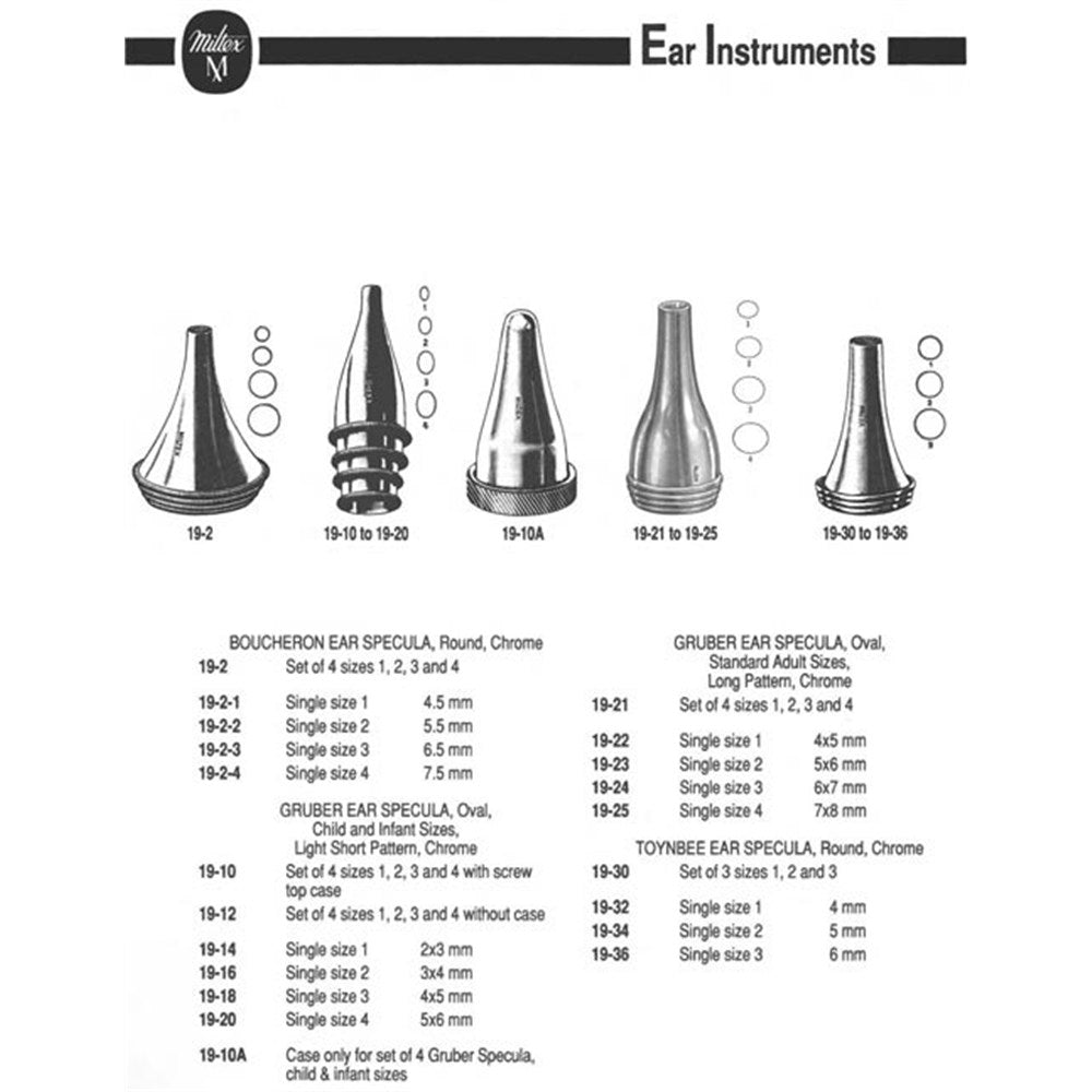 MILTEX BOUCHERON Ear Speculum, round, chrome, size 2, 5.5 mm. MPN: 19-2-2 - Image 2