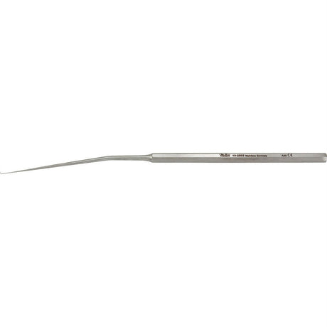 MILTEX HOUSE Hook, 6-1/2" (168mm), shaft angled, 1mm long tip, angled right 90 degrees, Malleable Shaft, Octagonal Handle. MPN: 19-2503