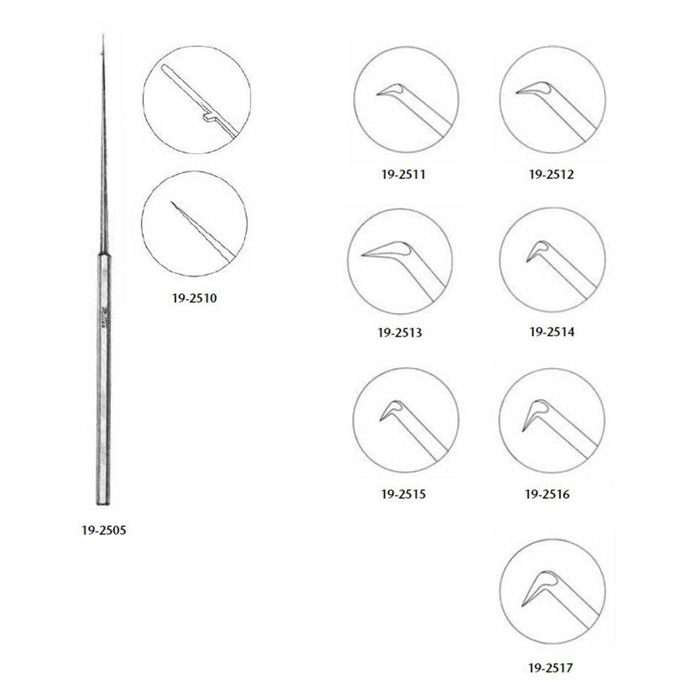 MILTEX HOUSE Oval Pick, 6 1/4" (157mm), 0.33mm Long, Angled 90 deg, Malleable Shaft. MPN: 19-2516