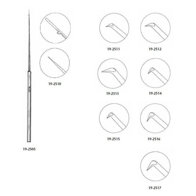 MILTEX HOUSE Oval Pick, 6 1/4" (157mm), 0.33mm Long, Angled 90 deg, Malleable Shaft. MPN: 19-2516