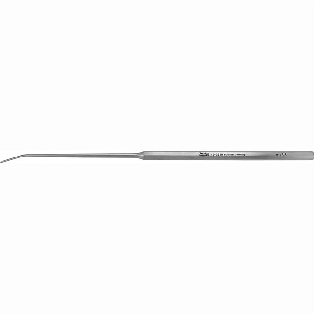 MILTEX HOUSE Elevator, 6" (155mm), 1mm wide x 12mm long tip angled 15 degrees, Octagonal Handle, referred to as "The Gimmick". MPN: 19-2518