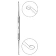 MILTEX HOUSE Curette, 7" (180mm), Light Angle, Oval Cups, 2.5mm x 3mm and 2mm x 2.5mm. MPN: 19-2528