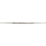 MILTEX HOUSE Curette, 7" (180mm), Strong Angle, Oval Cups, 2.25mm x 3mm and 2mm x 2.5mm. MPN: 19-2529