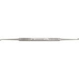 MILTEX HOUSE Curette, 6" (152mm), Strong Angle, Oval Cups, 2.25mm x 3mm and 2mm x 2.5mm. MPN: 19-2530