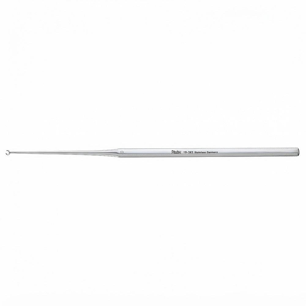 MILTEX BUCK Ear Curette, 6-1/2" (16.5 cm), straight, sharp, size 0. MPN: 19-262