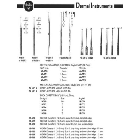 MILTEX BUCK Ear Curette, 6-1/2" (16.5 cm), straight, sharp, size 1. MPN: 19-264 - Image 3