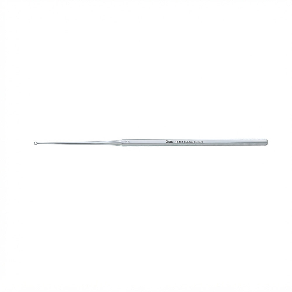 MILTEX BUCK Ear Curette, 6-1/2" (16.5 cm), straight, blunt, size 0. MPN: 19-282