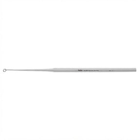 MILTEX BUCK Ear Curette, 6-1/2" (16.5 cm), angled, blunt, size 3. MPN: 19-298