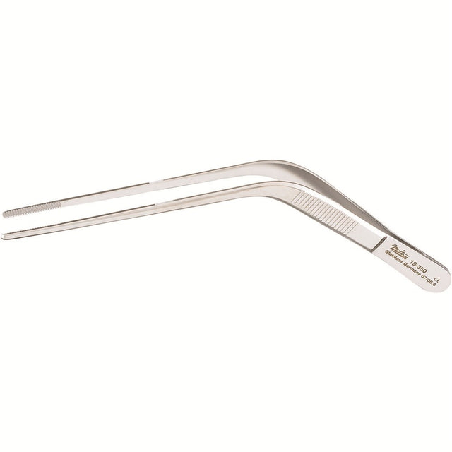 MILTEX WILDE Ear Forceps, 5 1/4" (13.3cm) cross action, angular with serrated tips. MPN: 19-356