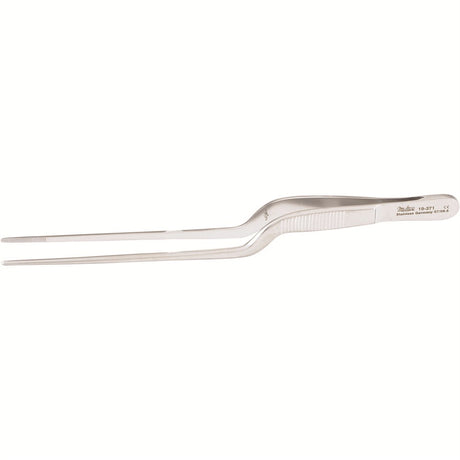 MILTEX JANSEN Ear Forceps, 6-1/4" (15.9 cm), bayonet shape, very delicate with 2 mm wide serrated tips. MPN: 19-371