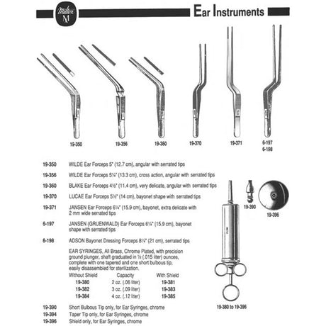 MILTEX Tapered tip only, for Ear Syringes, chrome. MPN: 19-394 - Image 2