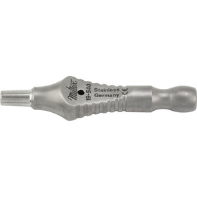 MILTEX HOUSE Cutoff Adaptor, 4 mm tubing end, for use with ROSEN Suction Tubes, stainless steel. MPN: 19-540