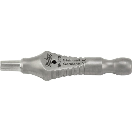 MILTEX HOUSE Cutoff Adaptor, 4 mm tubing end, for use with ROSEN Suction Tubes, stainless steel. MPN: 19-540