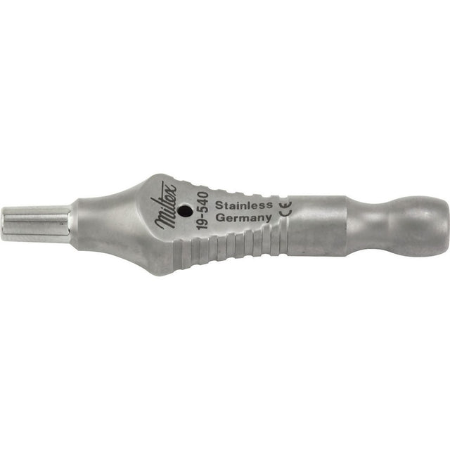 MILTEX HOUSE Cutoff Adaptor, 4 mm tubing end, for use with ROSEN Suction Tubes, stainless steel. MPN: 19-540