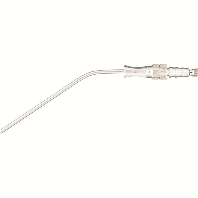 MILTEX FRAZIER Suction Tube, 7" (175mm), 6 French, 2mm, with finger cut-off, angled. MPN: 19-570