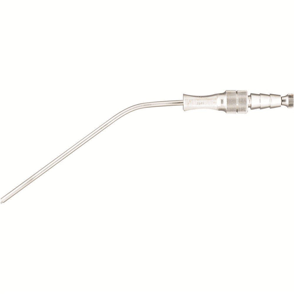 MILTEX FRAZIER Suction Tube, 7" (175mm), 9 French, 3mm, with finger cut-off, angled. MPN: 19-574