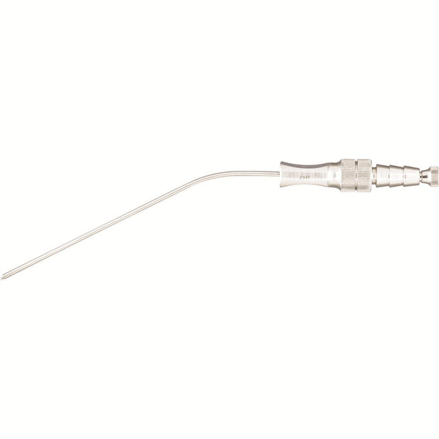 MILTEX FRAZIER Suction Tube, 7" (175mm), 10 French, 3.3mm, with finger cut-off, angled. MPN: 19-575