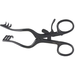 MILTEX WULLSTEIN Endaural Retractor, 3 X 3 sharp teeth, ebony non-glare finish. MPN: 19-660