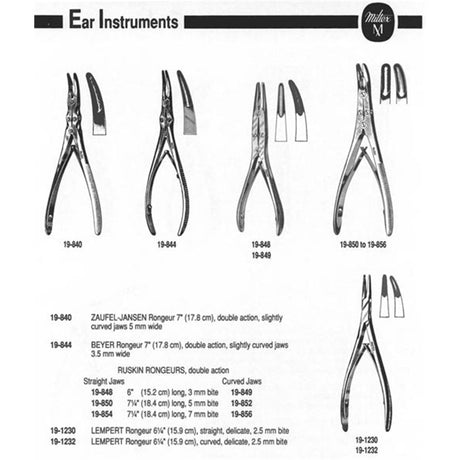 MILTEX RUSKIN Rongeur, 6", Curved , 3mm Bite, Double Action. MPN: 19-849 - Image 2