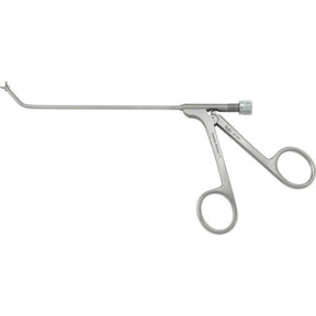 MILTEX Frontal Sinus Recess Giraffe Forceps, 5-1/2" shaft, 2 X 4 mm, 45 degrees vertical jaws, luer lock port/cleaning. MPN: 20-1010