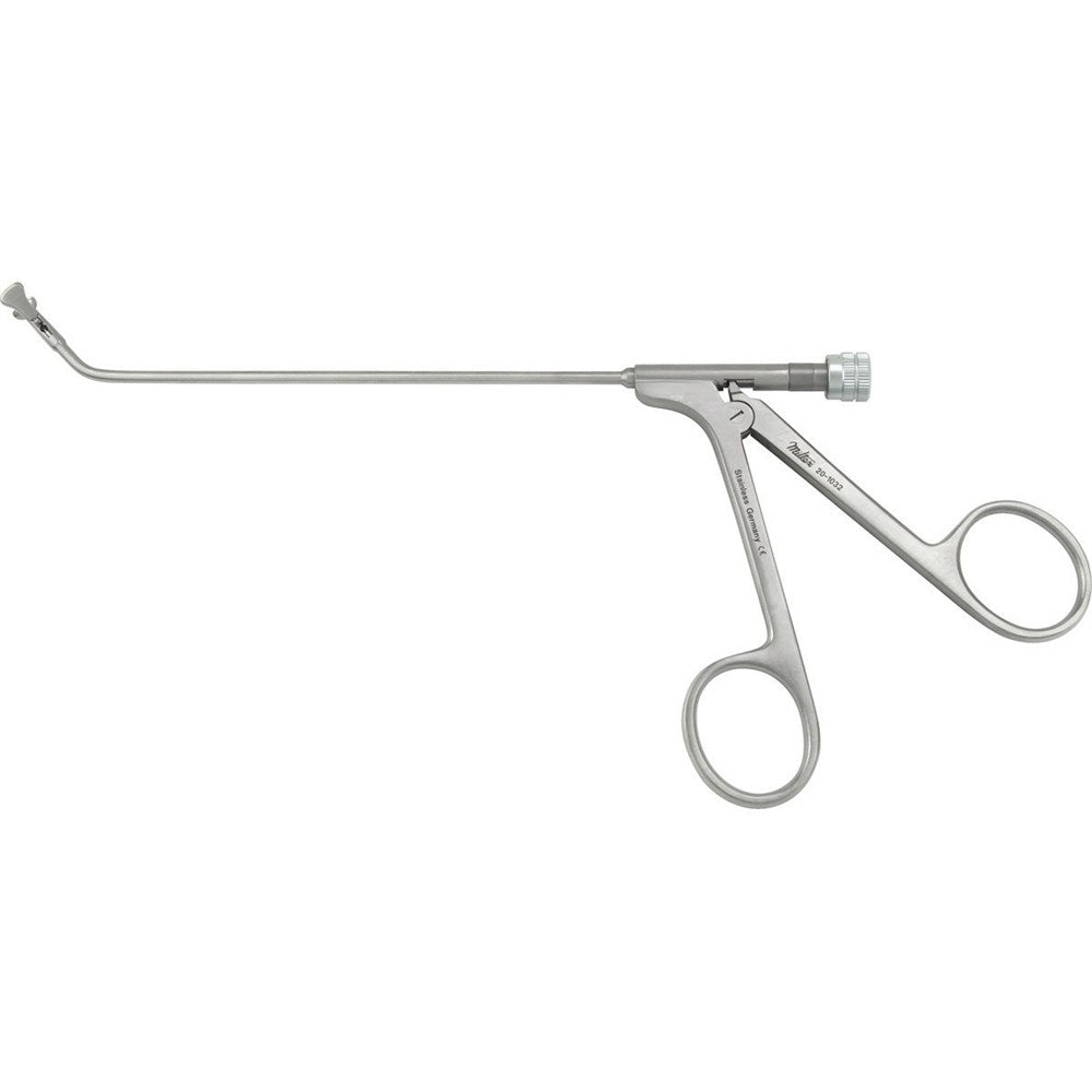 MILTEX Pear Shaped Cup Forceps, 3-15/16" (10 cm) working length, horizontal opening 45 degree, luer lock port/cleaning. MPN: 20-1032