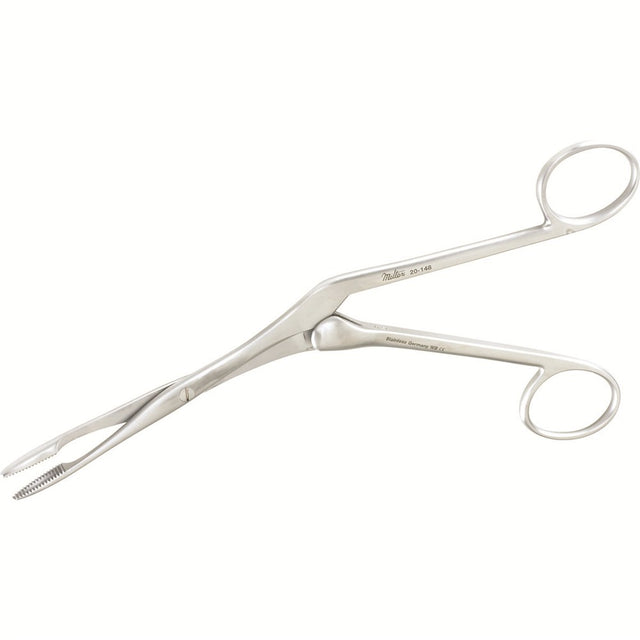 MILTEX KNIGHT Nasal Dressing Forceps, 7" (175mm), standard pattern, serrated tips. MPN: 20-148