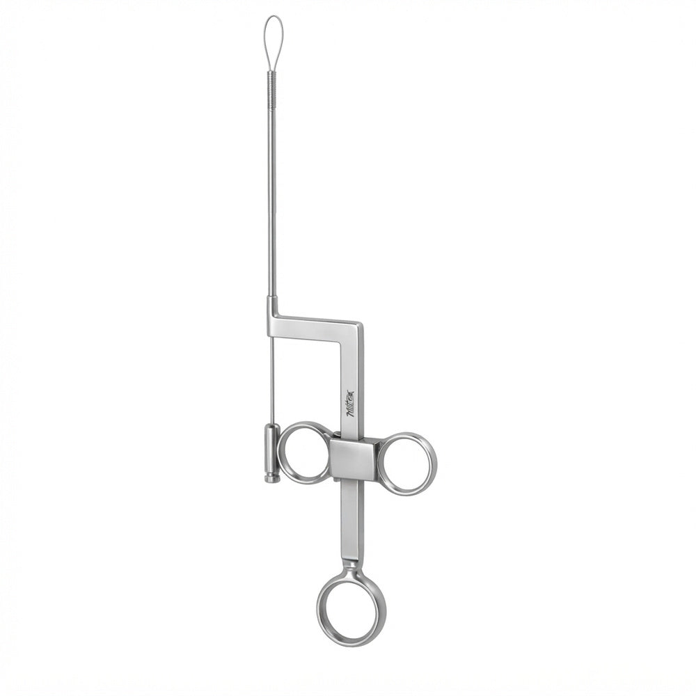 MILTEX BRUENING Nasal Snare, 9" (230mm), bayonet shape for unobstructed view stylet only for BRUENING Snare. MPN: 20-177