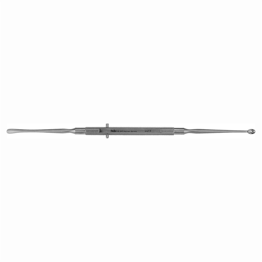MILTEX DUNNING Elevator & Curette, 8-1/4" (21 cm), blunt elevator & sharp small oval curette. MPN: 20-242